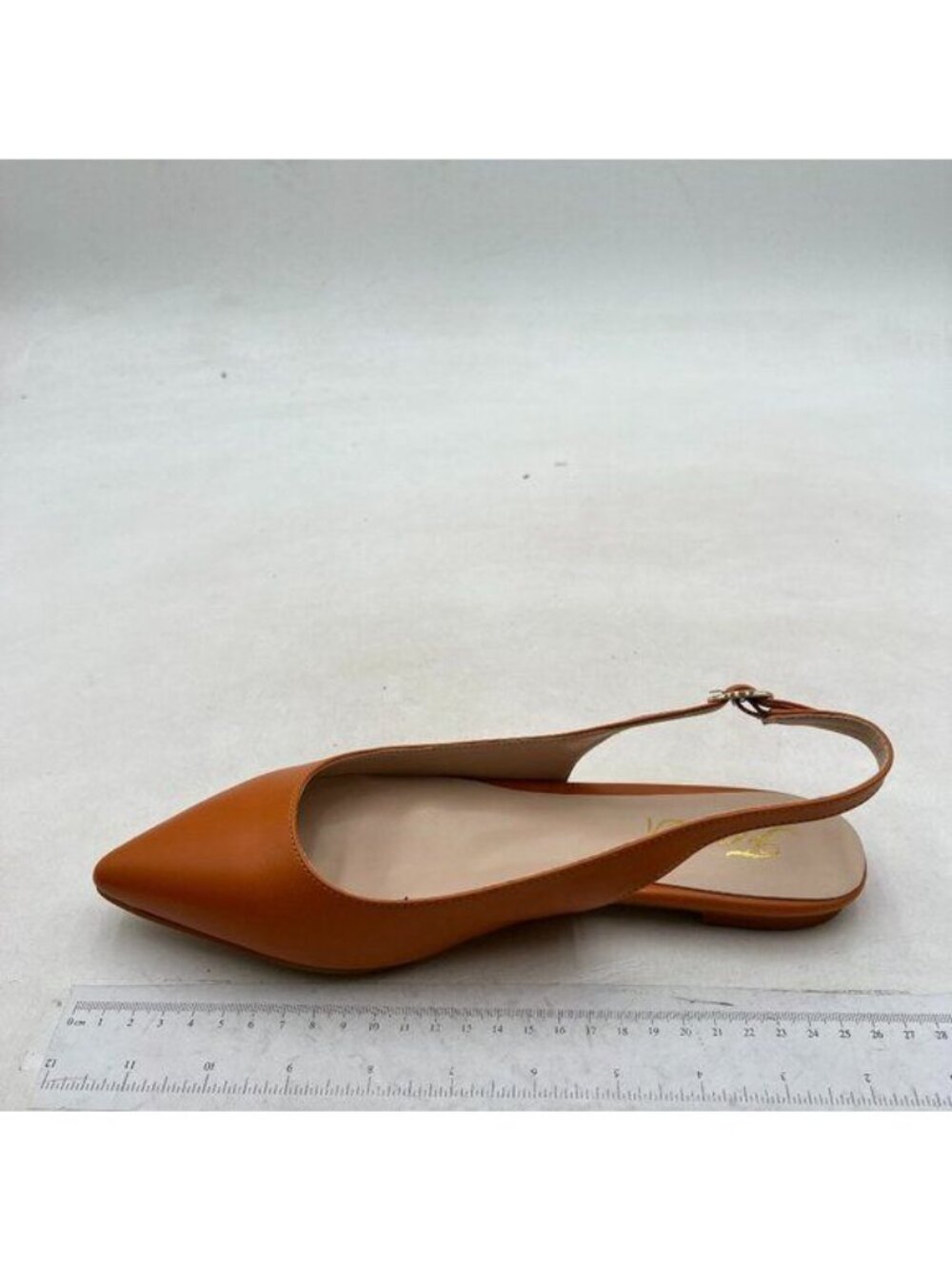 FOWT Simple Closed Pointed Toe Slingback Buckle Strap Womens Flats Brown Shoes